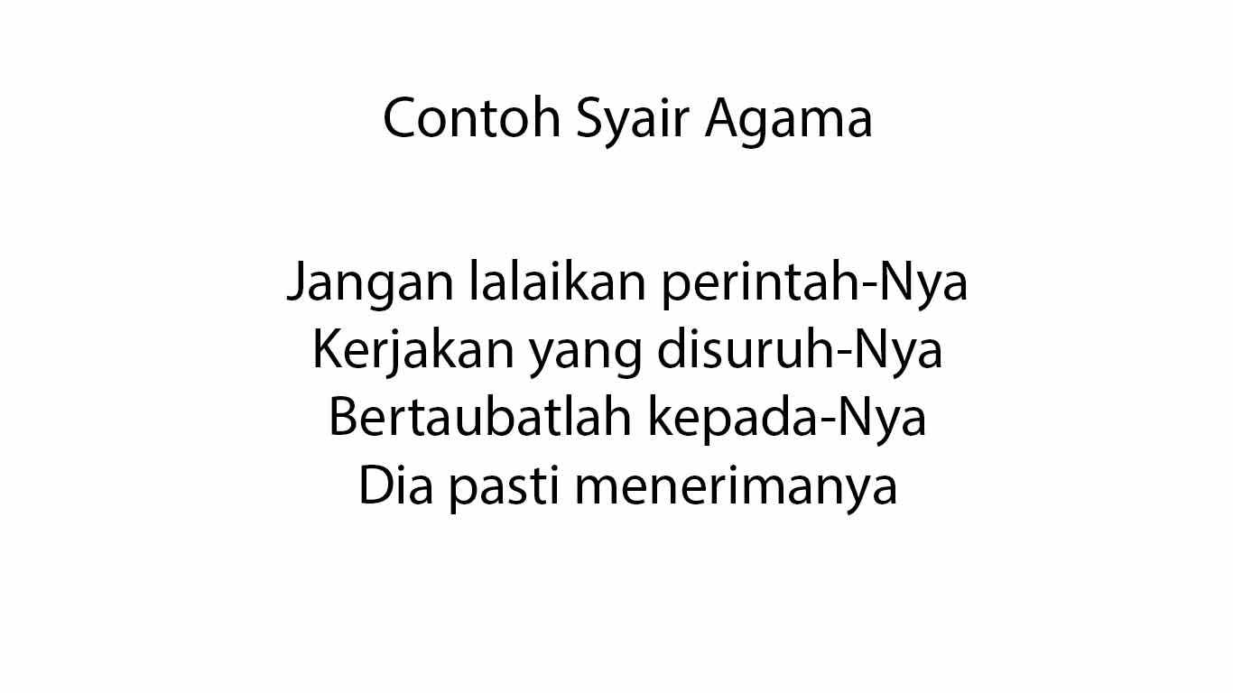 Contoh Syair Agama