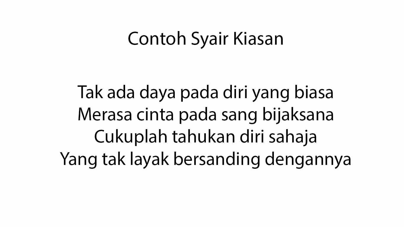 Contoh Syair Kiasan