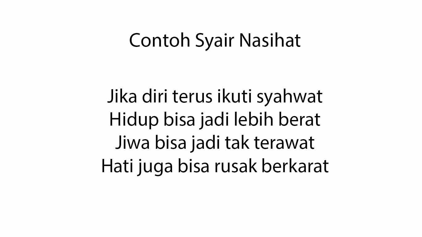 Contoh Syair Nasihat