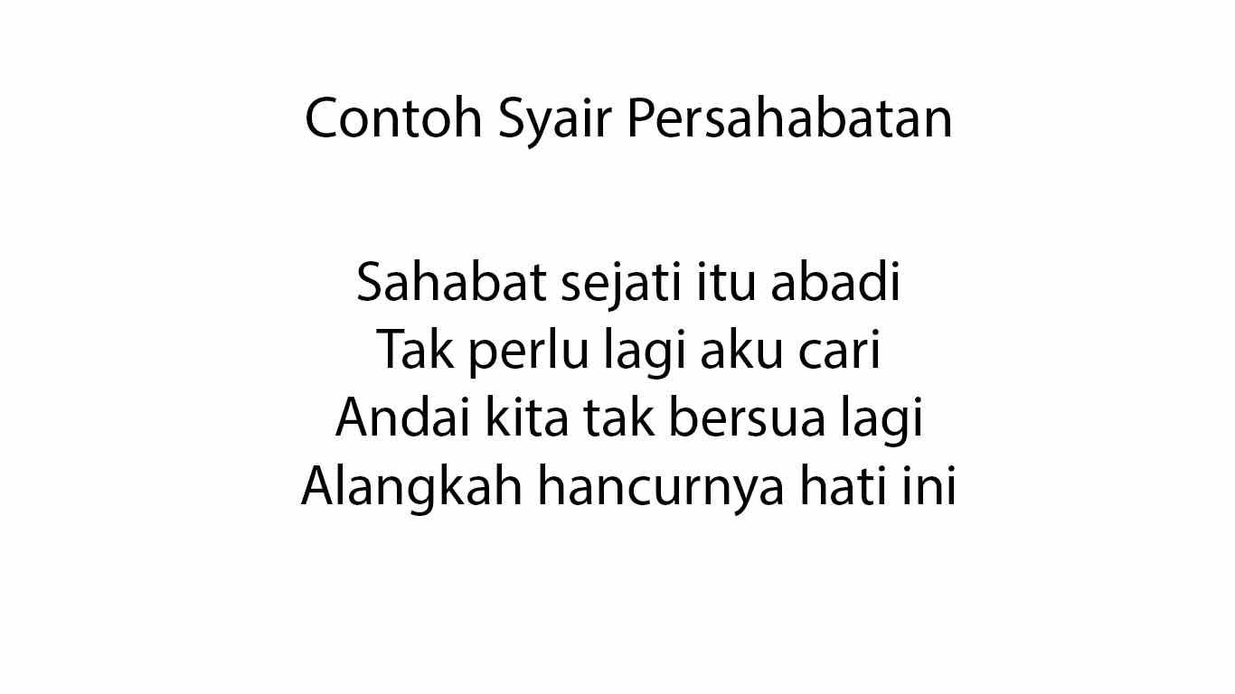 Contoh Syair Persahabatan