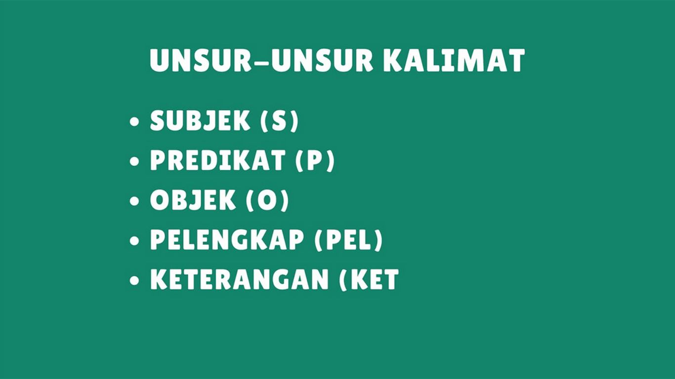 unsur kalimat