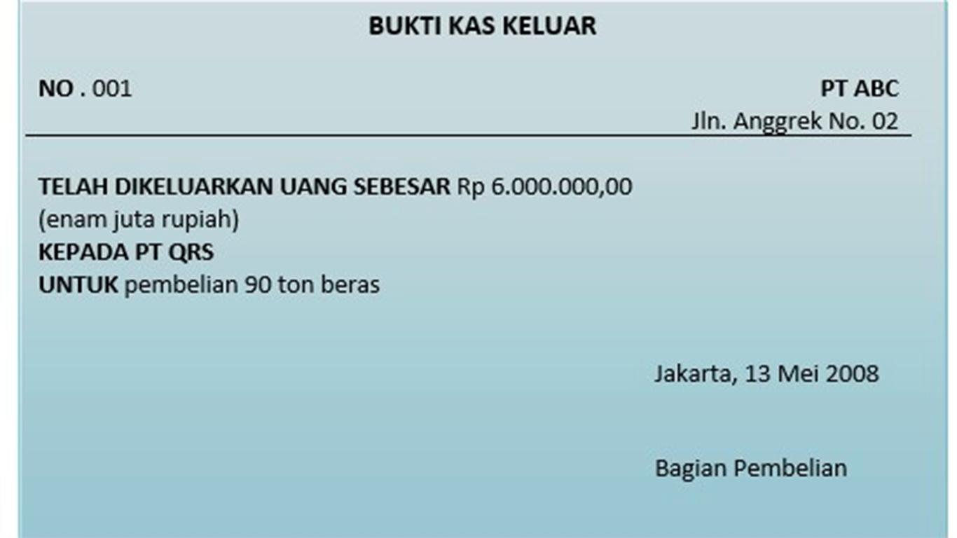 Bukti Kas Keluar