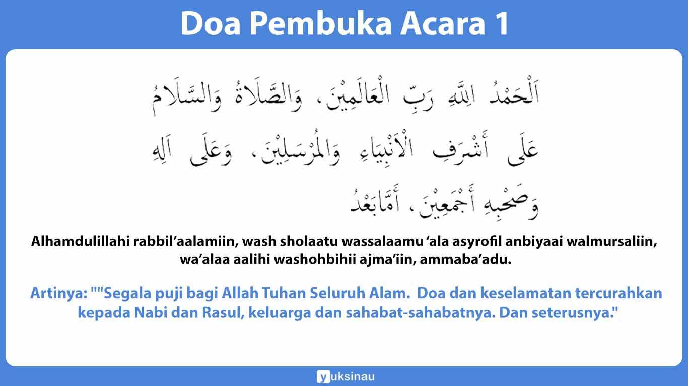 Doa Pembuka Acara Singkat