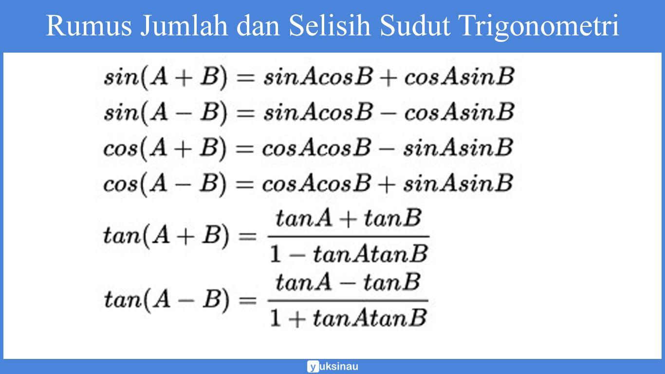 Rumus Jumlah dan Selisih Sudut Trigonometry