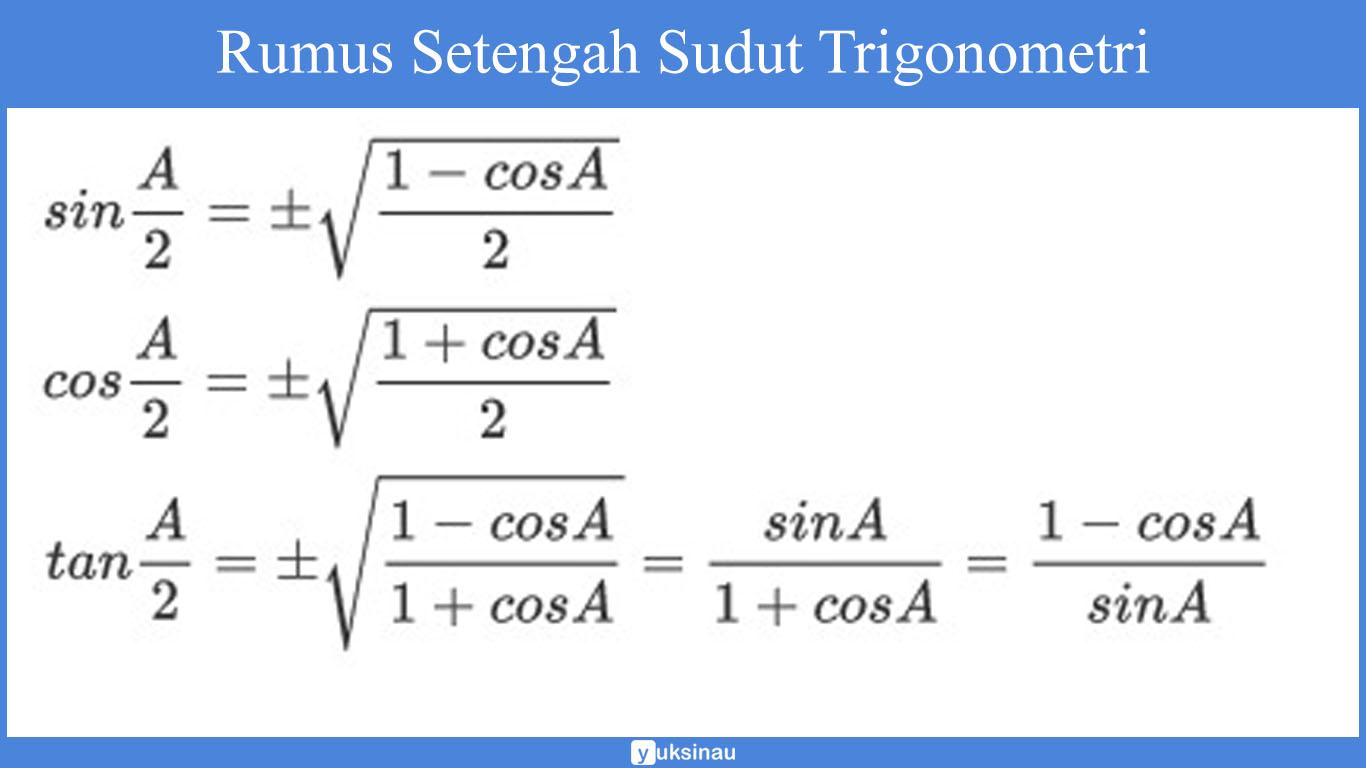 Rumus Setengah Sudut Trigonometry