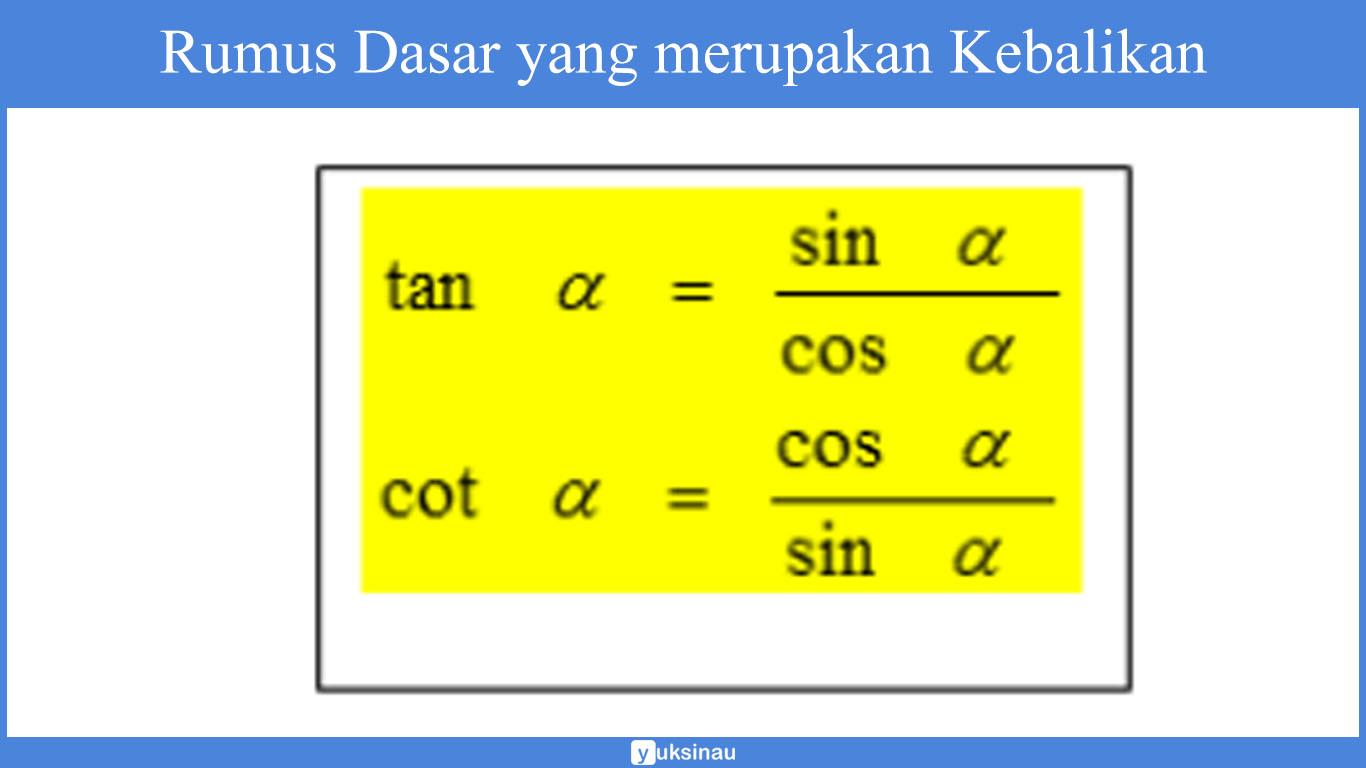 Rumus dasar yang merupakan kebalikan