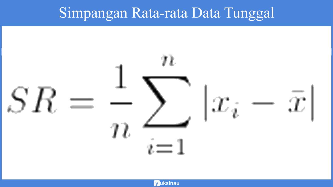 Simpangan rata-rata data tunggal