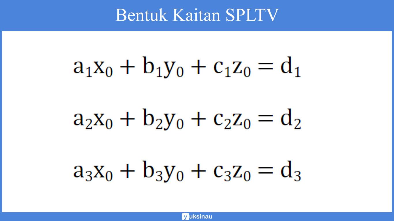 contoh soal cerita persamaan linear 3 variabel