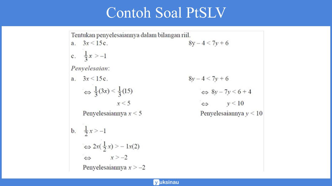 contoh soal ptlsv kelas 10