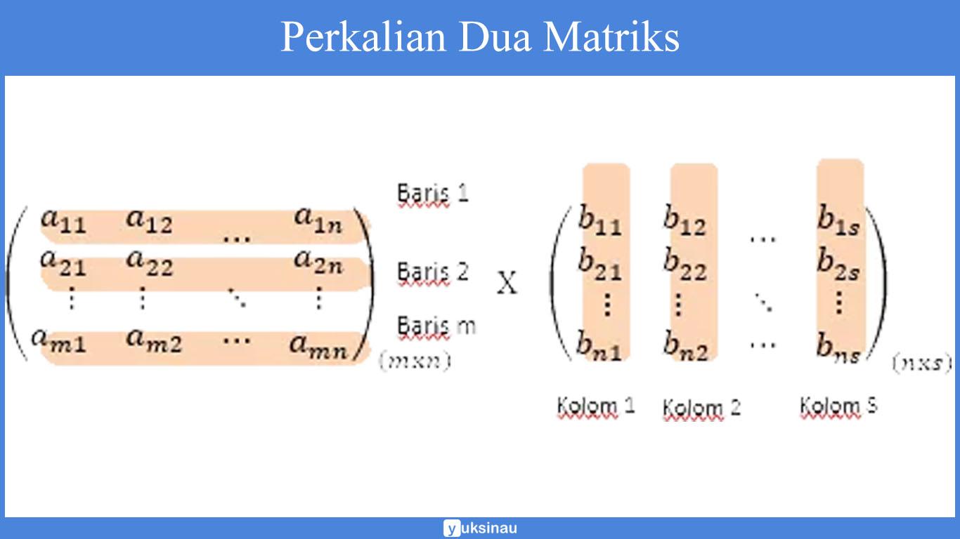 elemen matriks Perkalian dua matriks