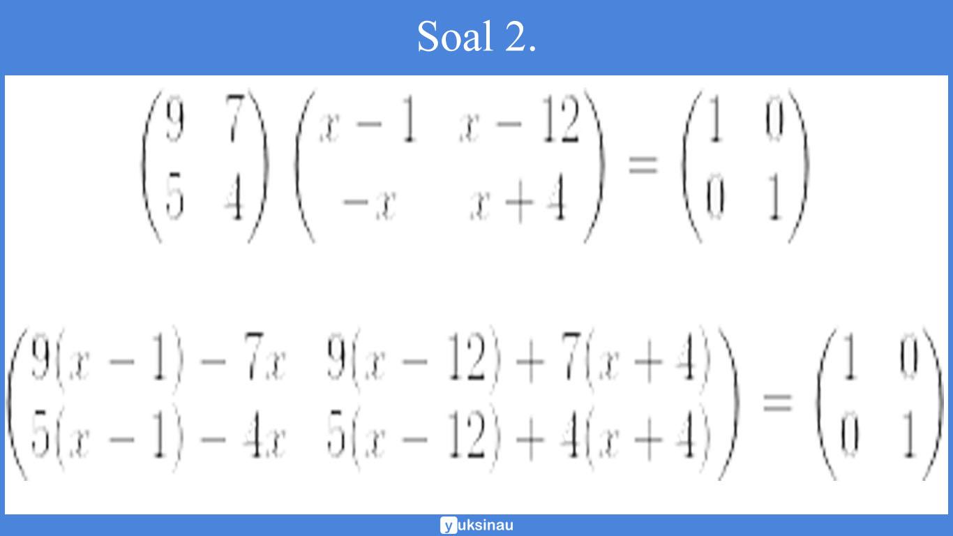 elemen matriks nomor 2