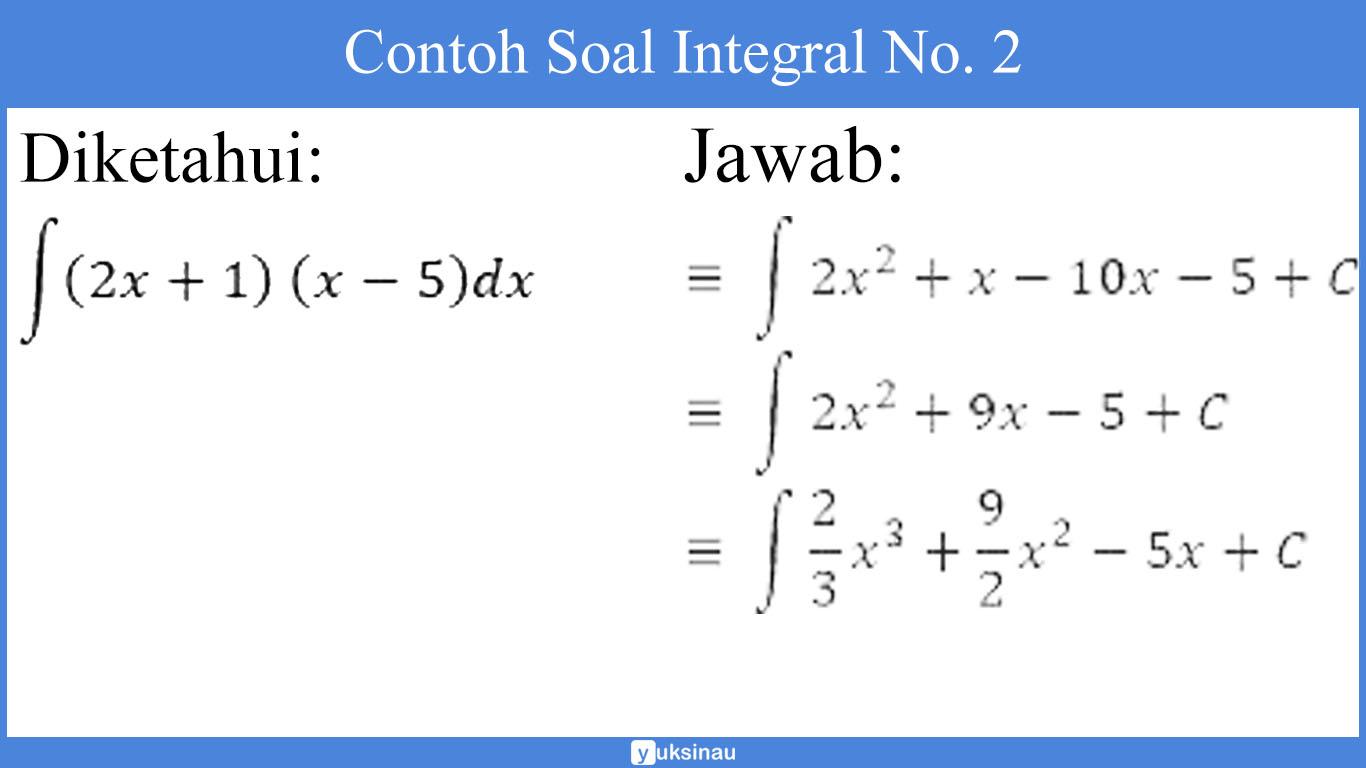 integral tak tentu fungsi aljabar