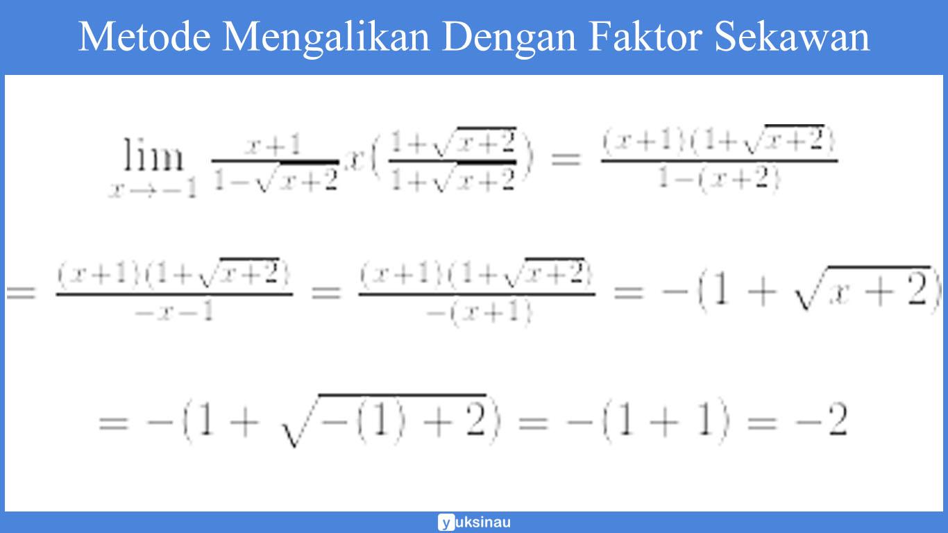 limit fungsi aljabar tak hingga