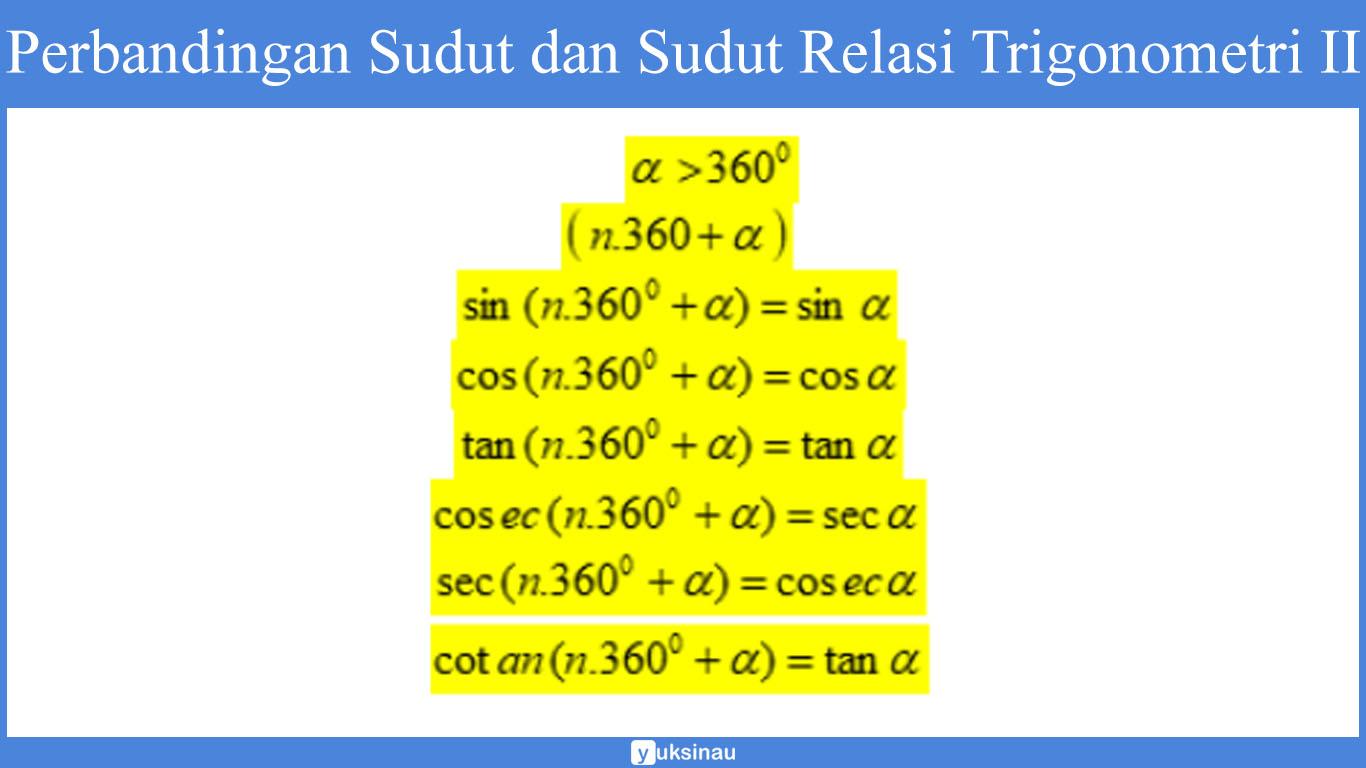 sudut trigonometri