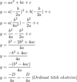 y=ax2 + bx + c