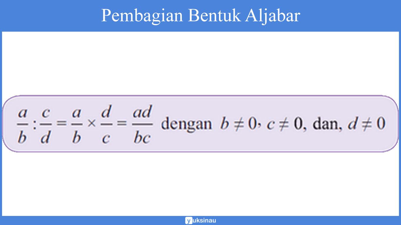 Pembagian Aljabar