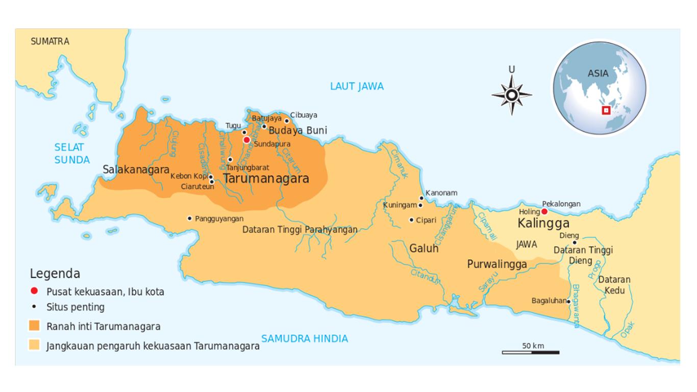 lokasi kerajaan tarumanegara