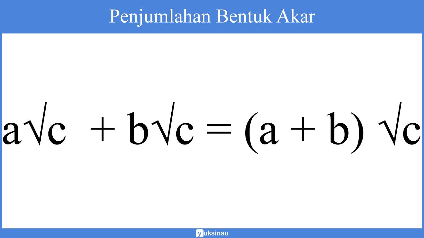 merasionalkan bentuk akar