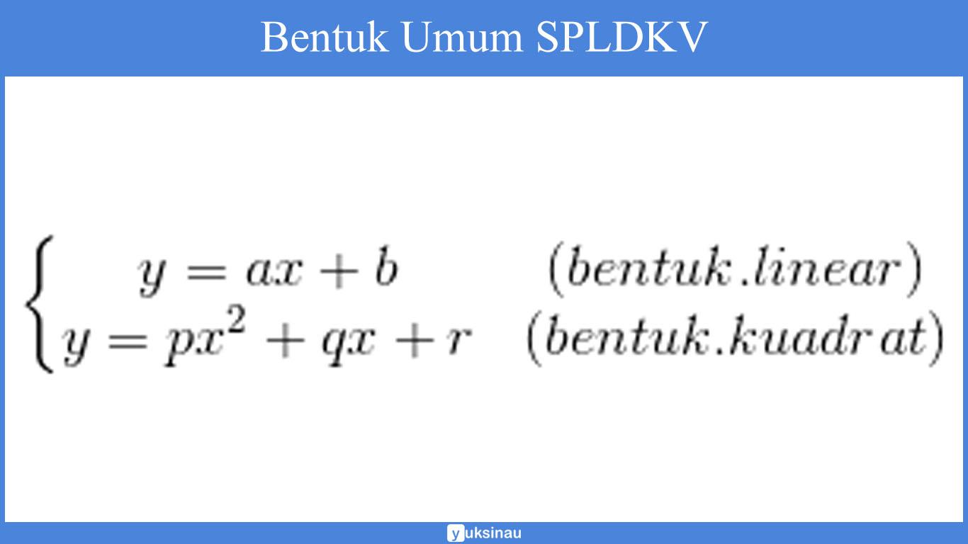 soal dan pembahasan sistem persamaan linear dan kuadrat