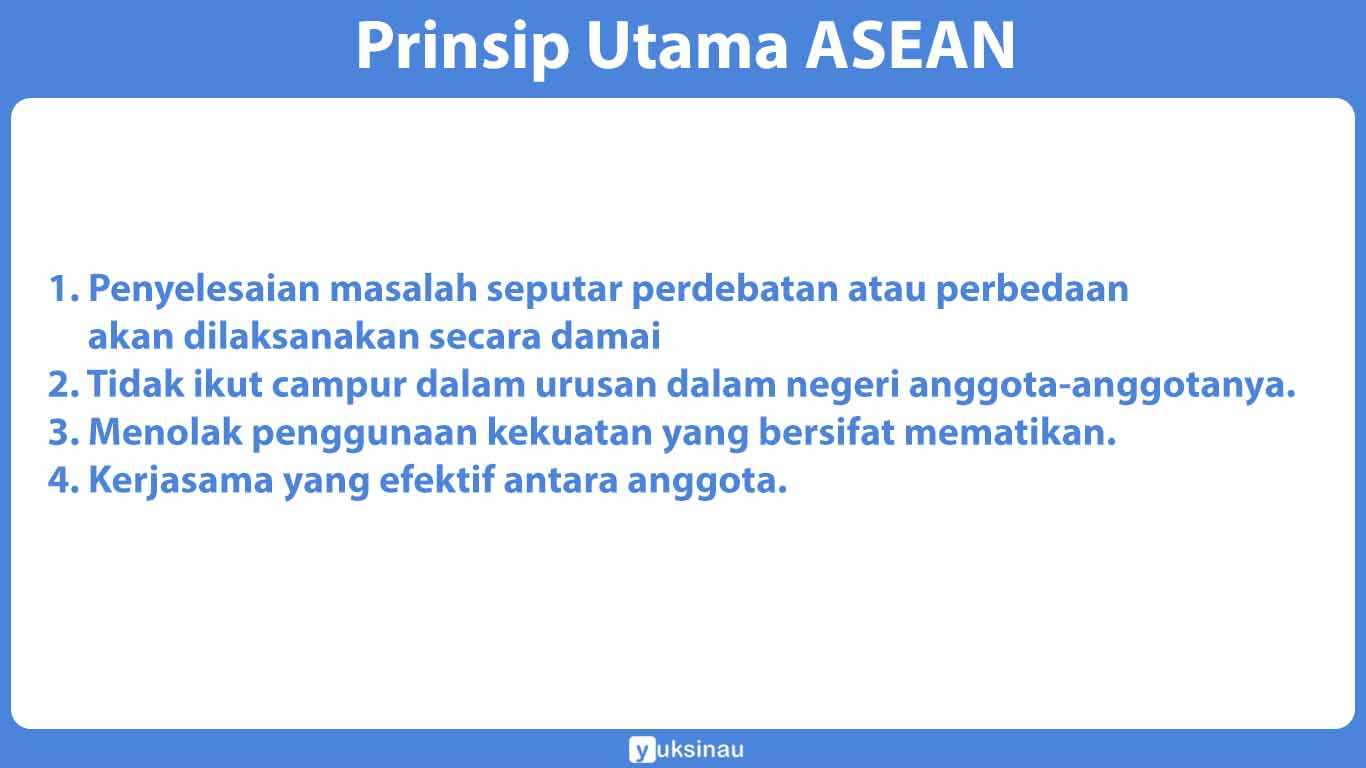 Prinsip Utama ASEAN