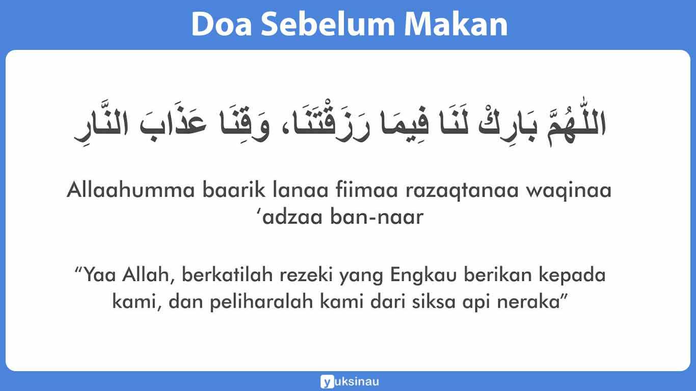 Doa Sebelum Makan