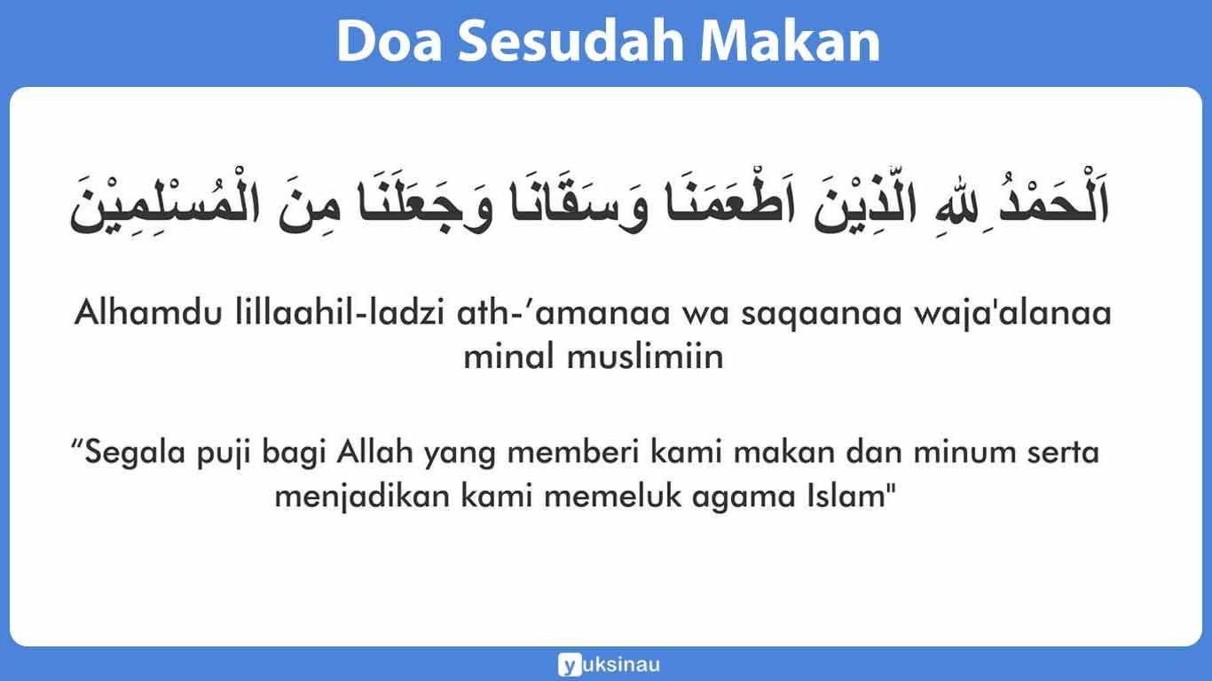 Doa Sesudah Makan