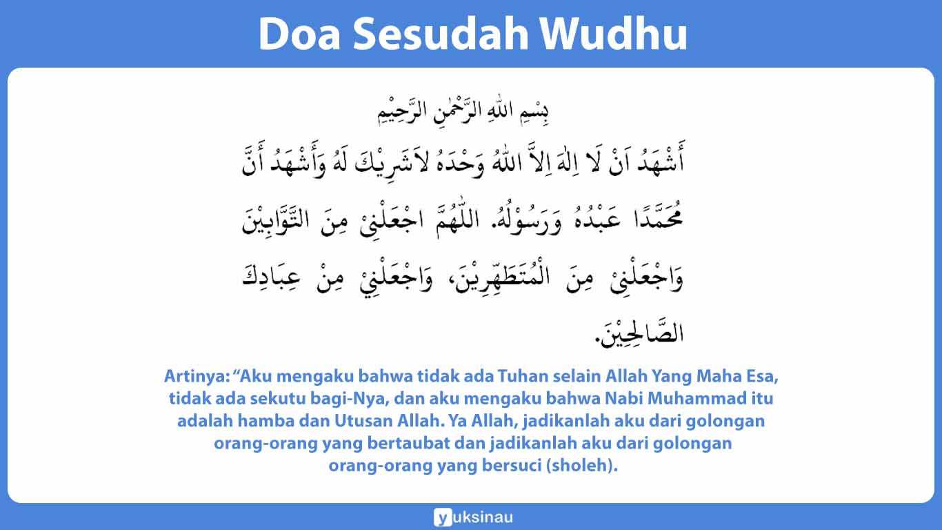 Doa Sesudah Wudhu