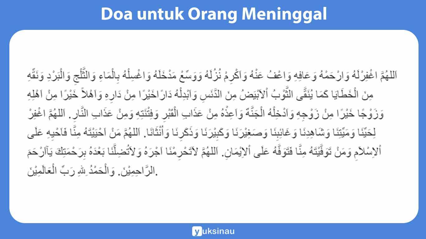 doa untuk orang meninggal laki laki