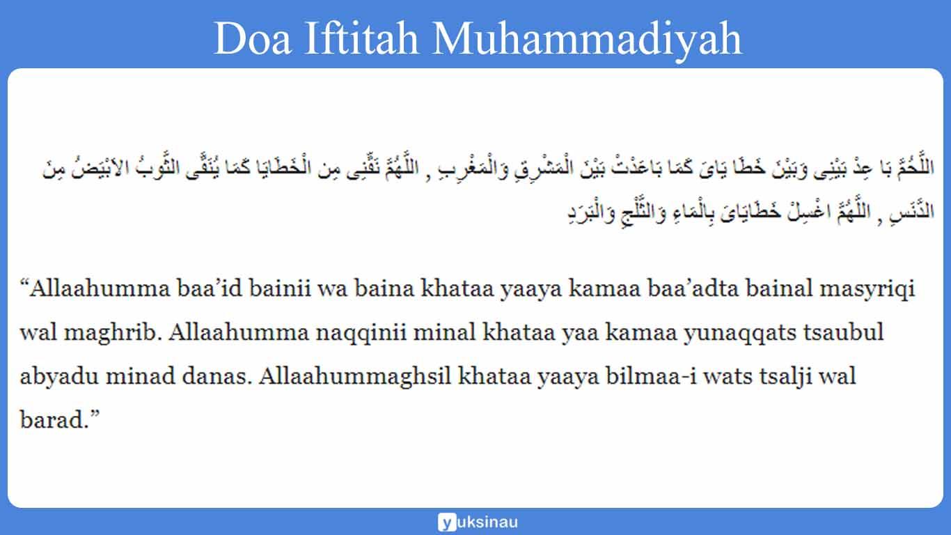 Doa Iftitah Muhammadiyah