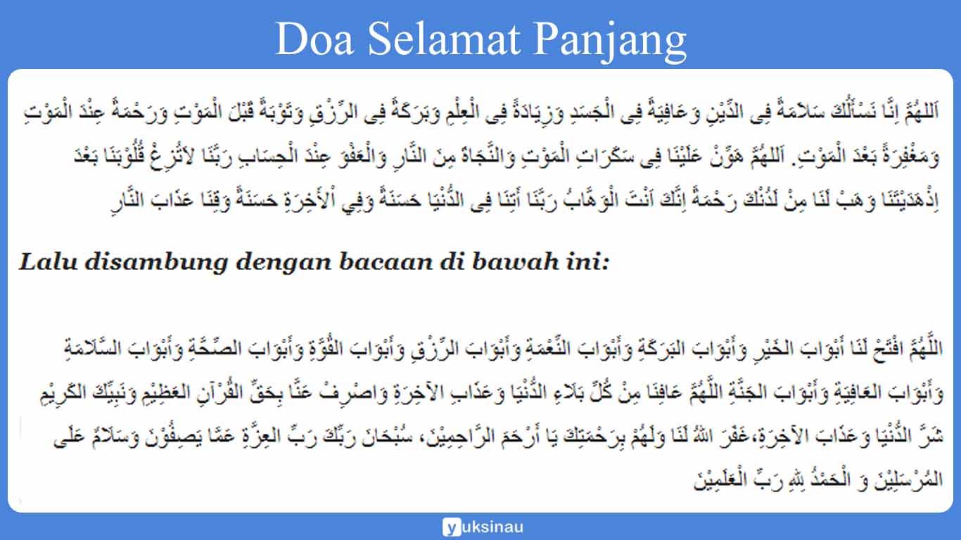 Doa Selamat Panjang