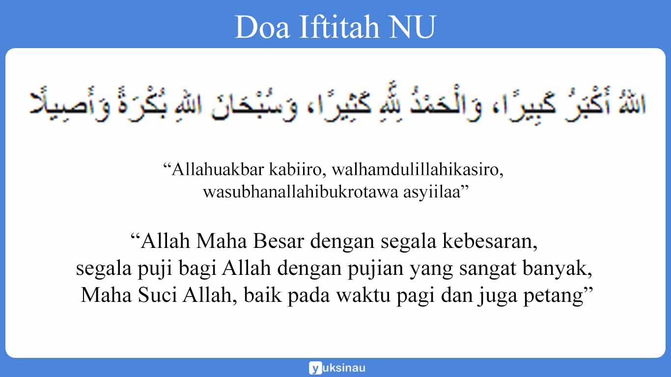 Doa iftitah NU