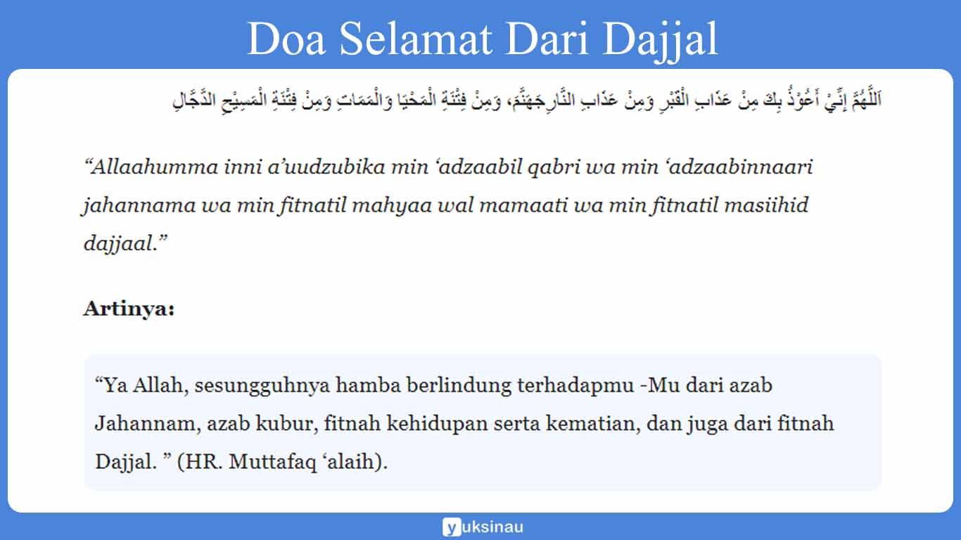 Doa selamat dari dajjal