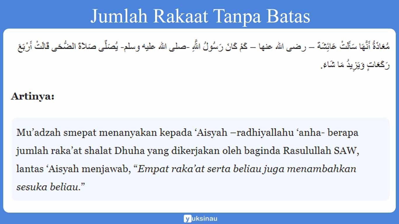 Jumlah Rakaat Tanpa Batas