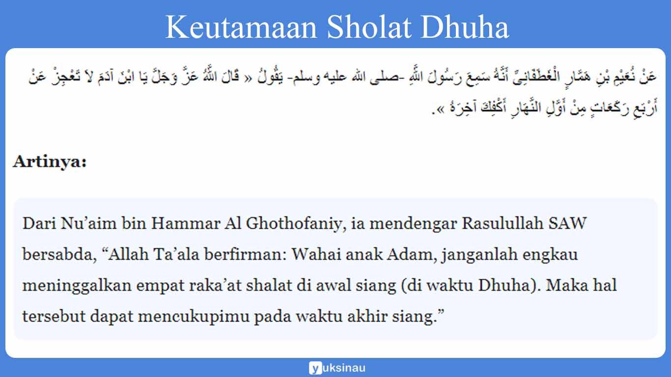 Keutamaan Sholat Dhuha