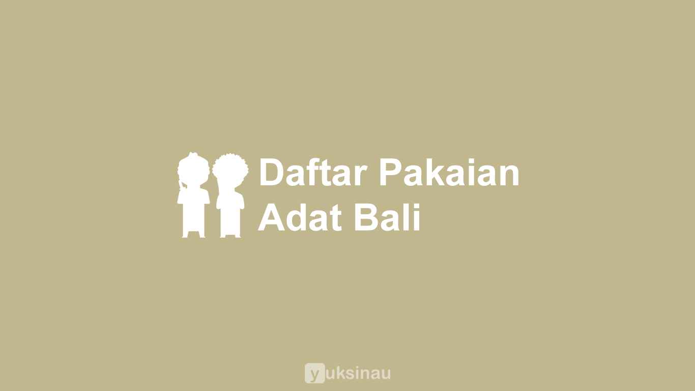 Pakaian Adat Bali