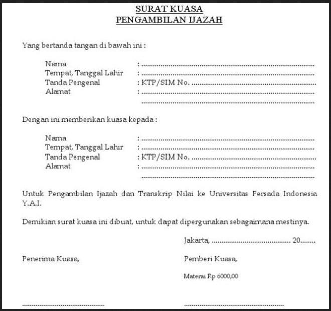 surat perseorangan