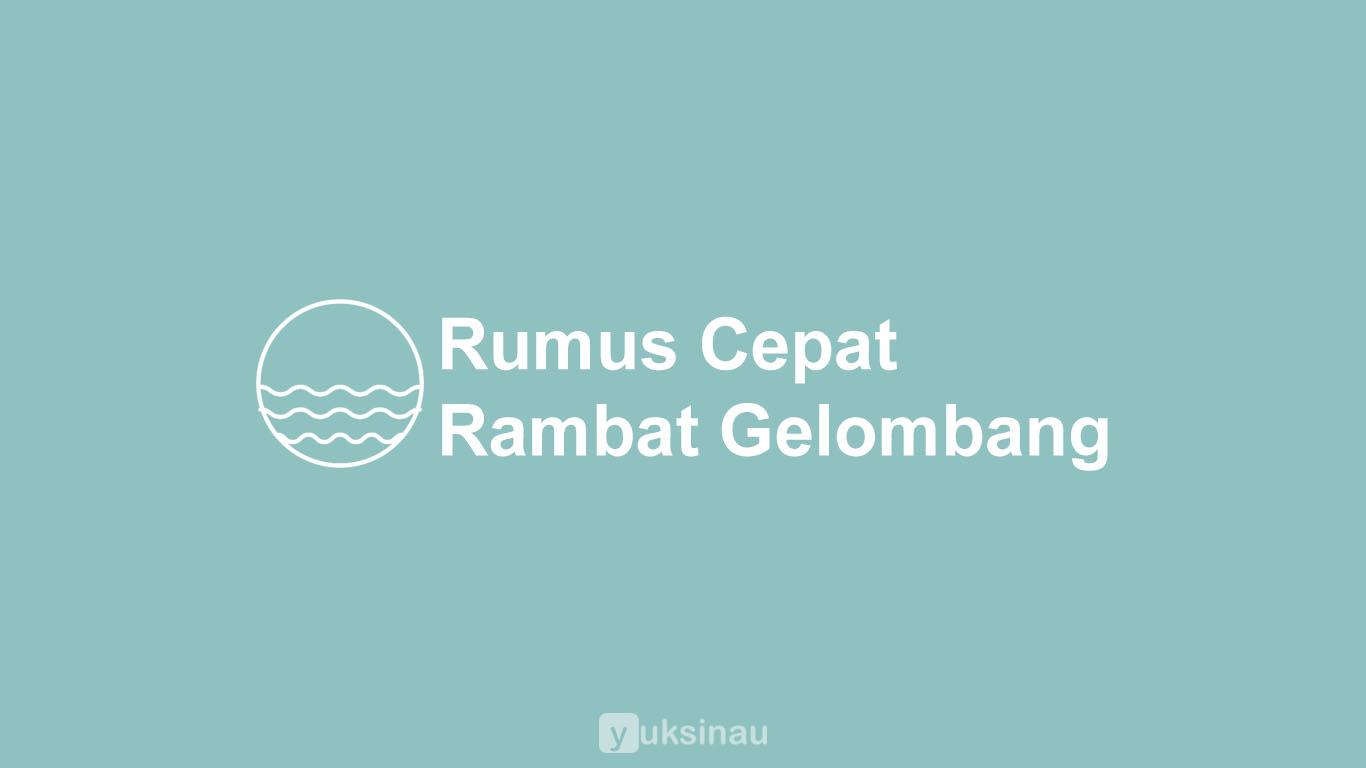 Rumus Cepat Rambat Gelombang