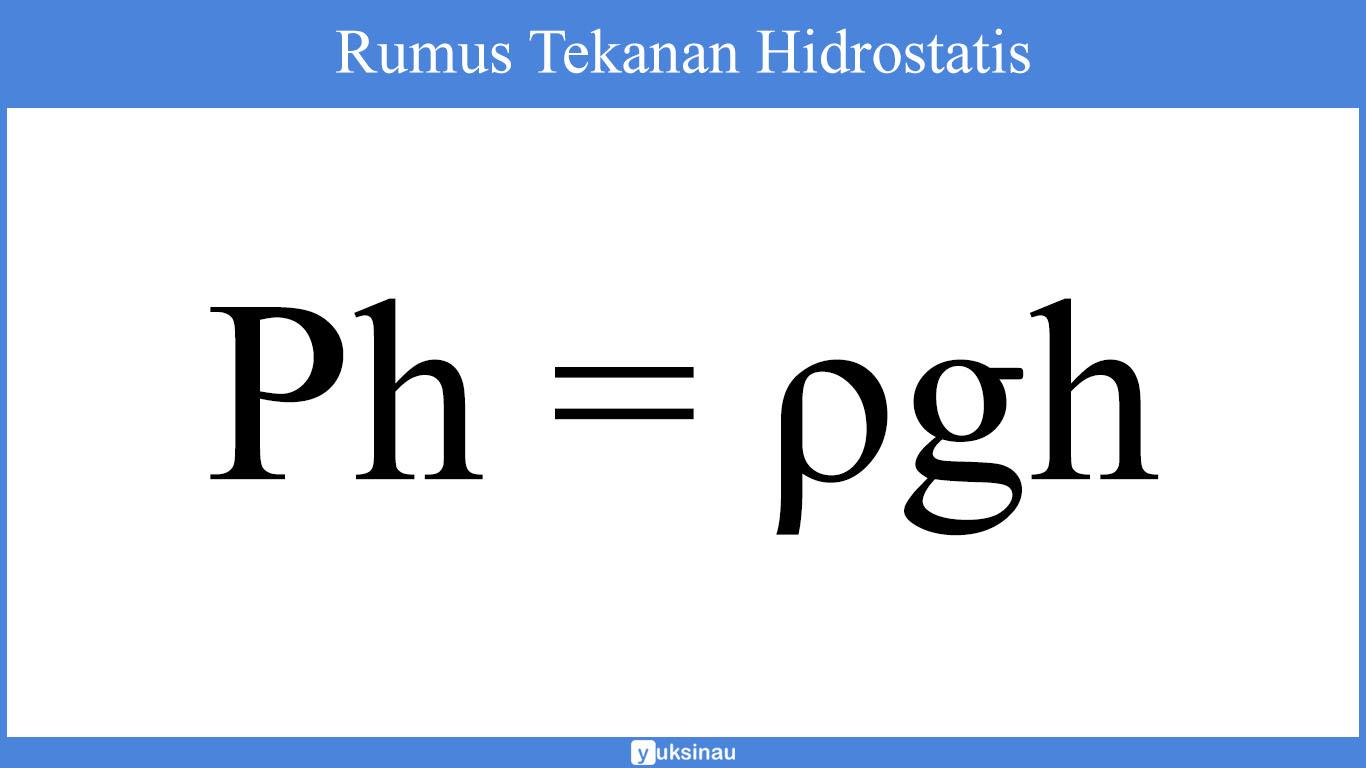 Rumus Tekanan Hidrostatis