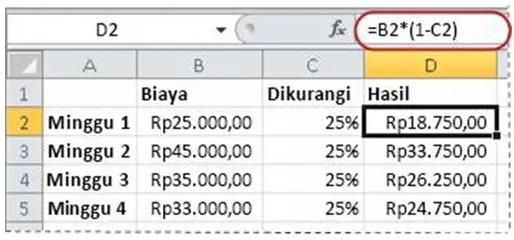 cara menghitung persen diskon