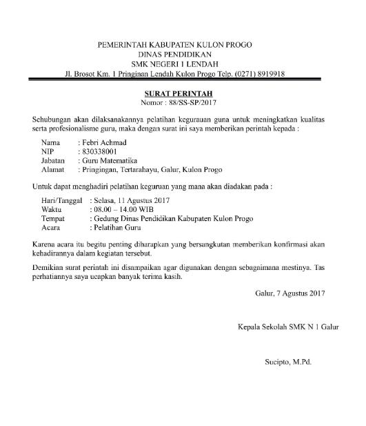 surat perintah