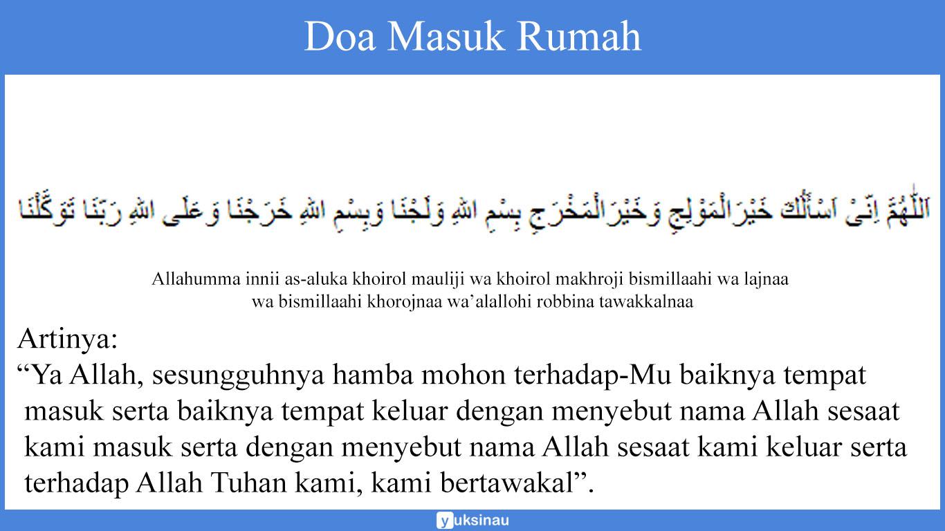 Doa Masuk Rumah