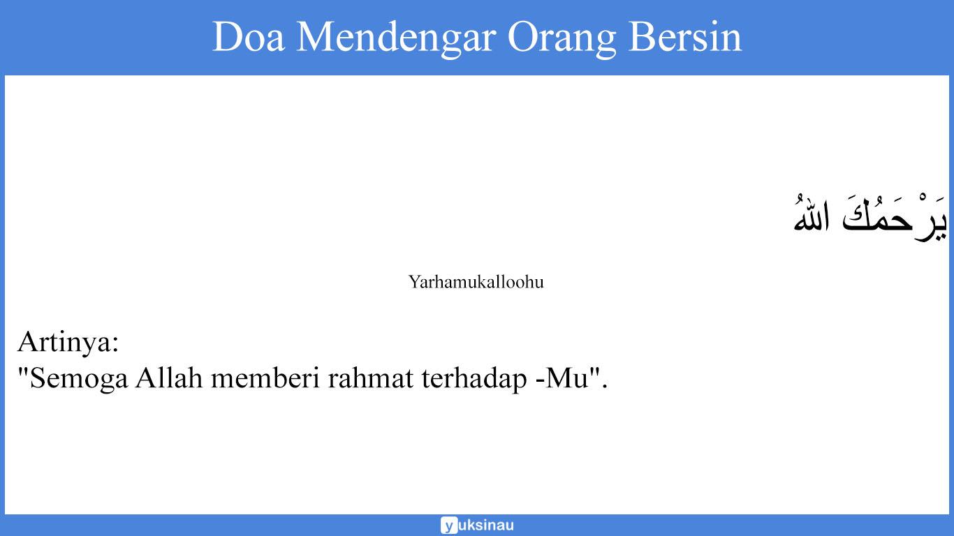 Doa Mendengar Orang Bersin