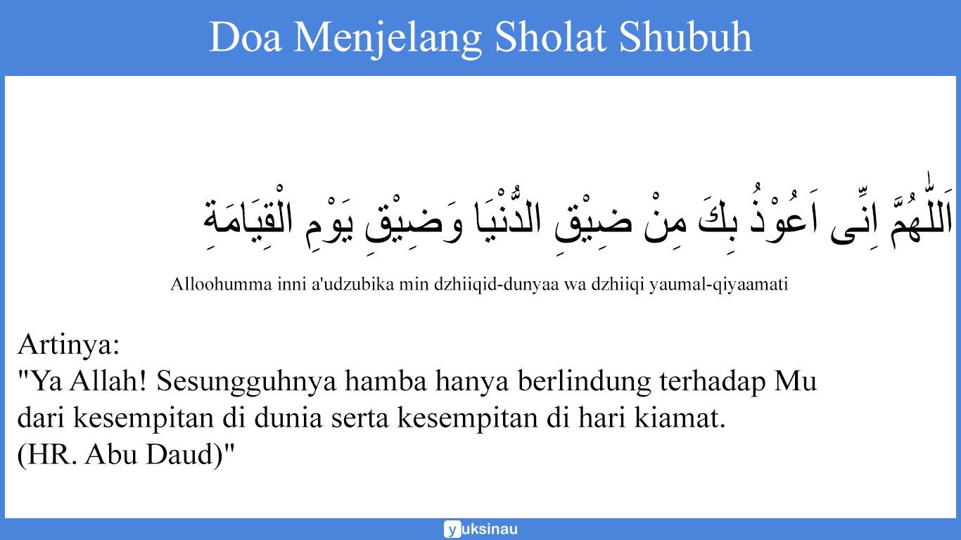 Doa Menjelang Sholat Shubuh