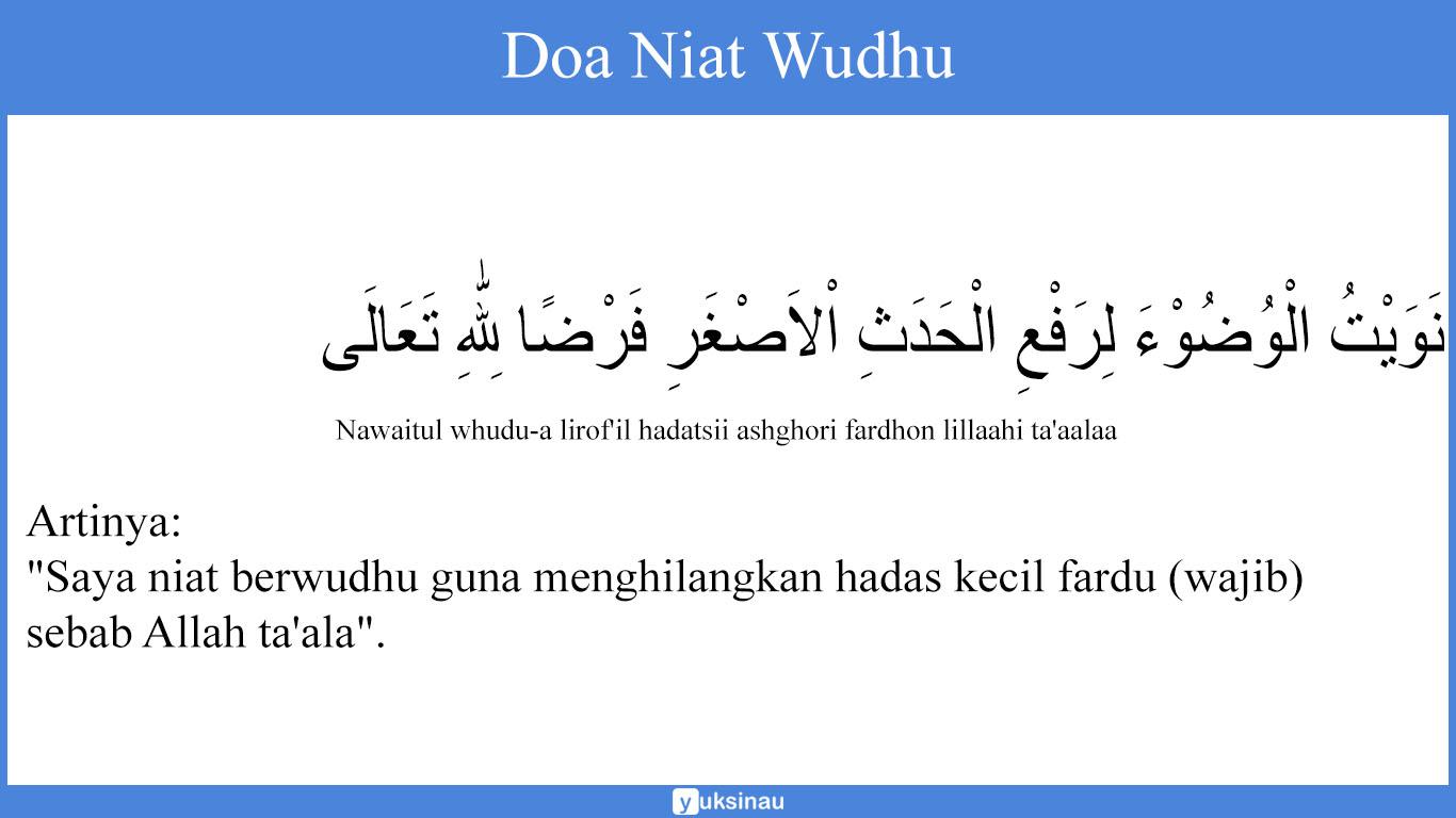 Doa Niat Wudhu