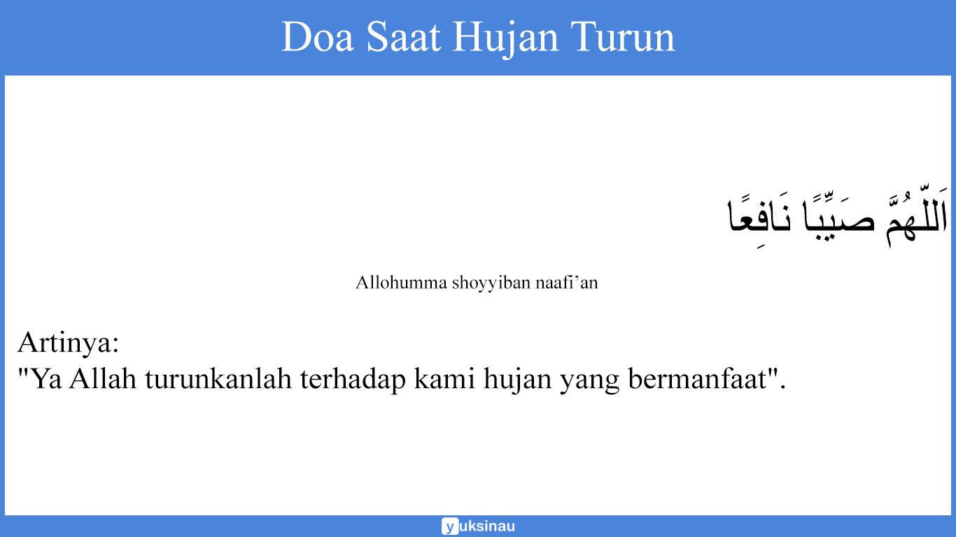 Doa Saat Hujan Turun