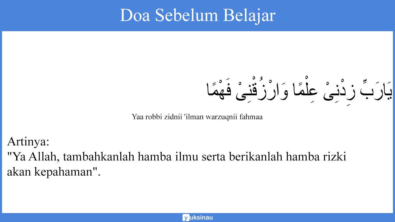 Doa Sebelum Belajar