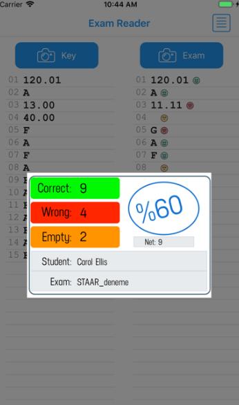 Optical Test Grade