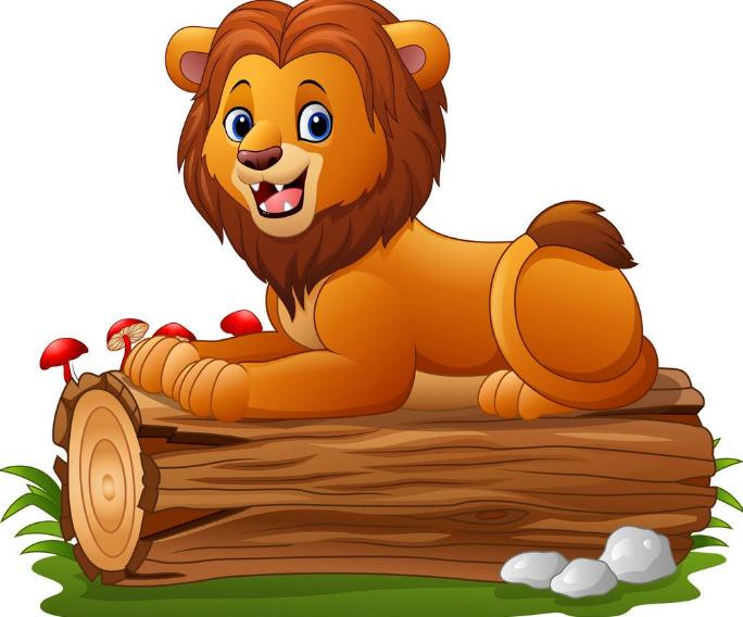 lion and human cartoon