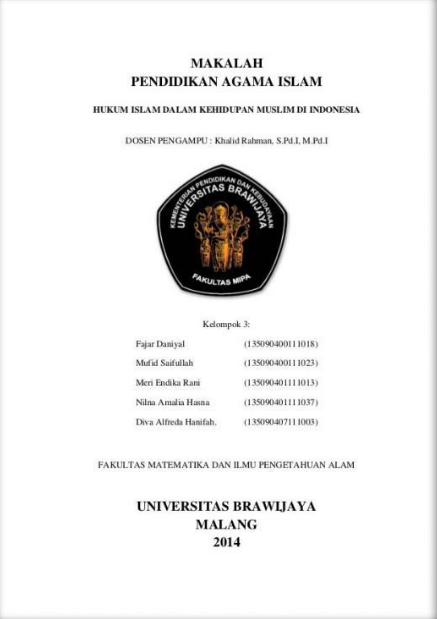 contoh cover makalah bahasa indonesia