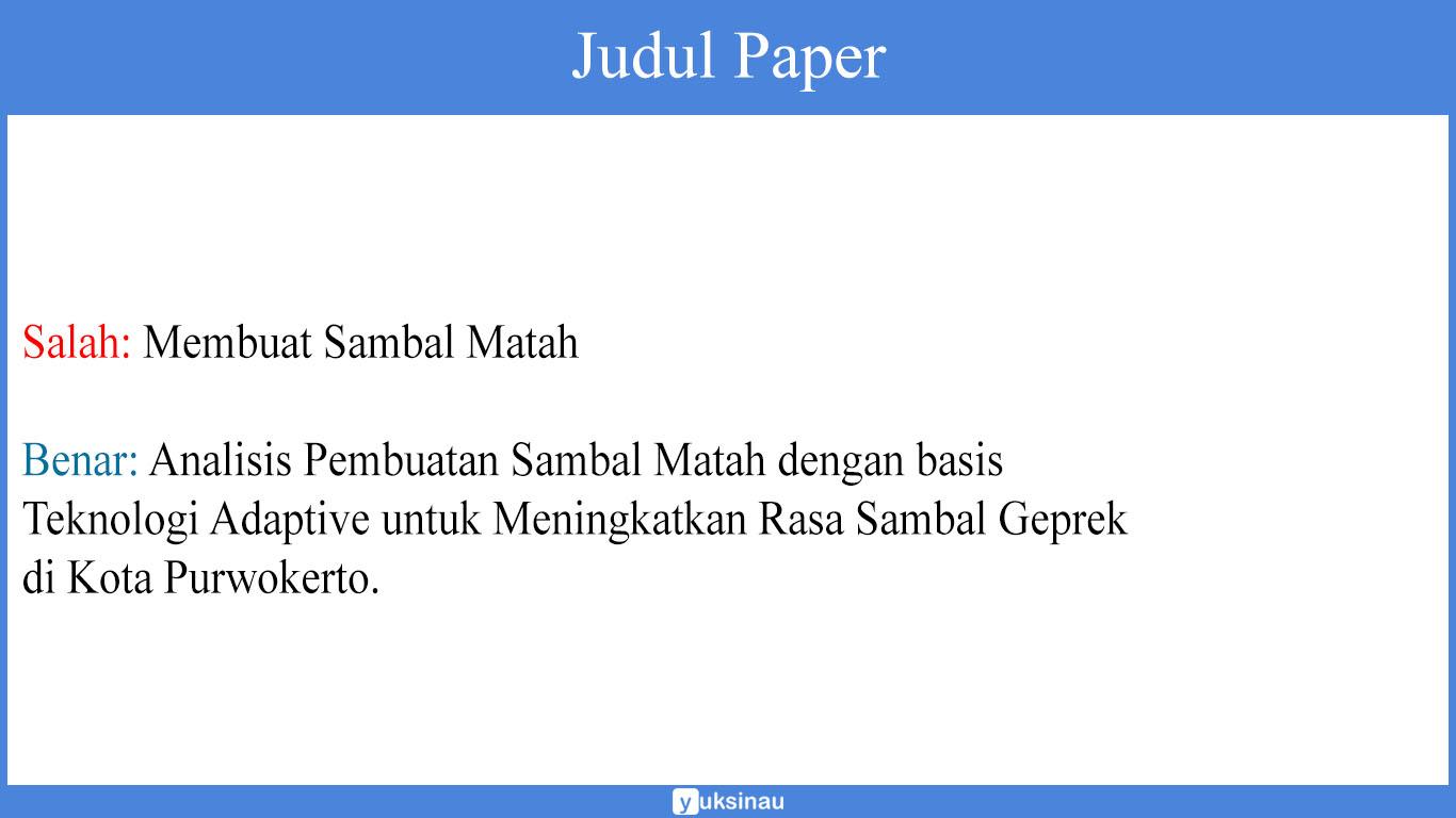 judul paper